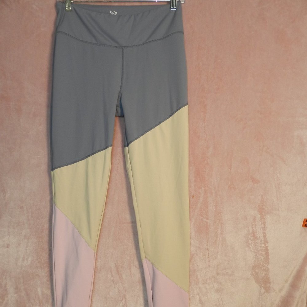 Womens Multicolored Cut The Frills Yoga Pants Size M